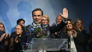 El lider del Partido Moderado sueco, Ulf Kristersson