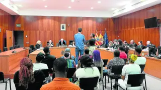 El juicio contra los trece acusados se celebra toda esta semana en la Audiencia de Zaragoza.
