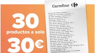La cesta de 30 productos a 30 euros de Carrefour