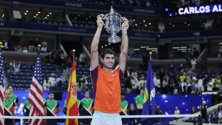 Carlos Alcaraz, en el Abierto de Estados Unidos.