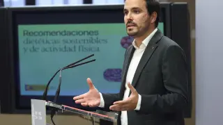 El ministro de Consumo, Alberto Garzón, este lunes.