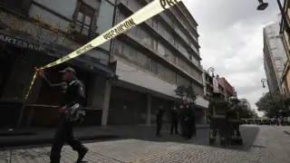 Un edificio afectado por el terremoto en Ciudad de México.