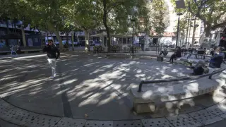 Estado de la céntrica plaza de San Pedro Nolasco.