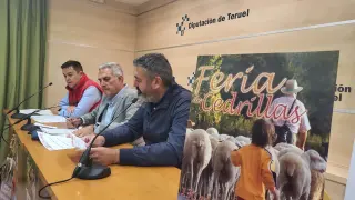 Los asistentes a la presentación de la feria ganadera de Utrillas en la Diputación de Teruel.
