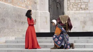 Acto de La Partida de Diego en la plaza de la Catedral de Teruel en 2021