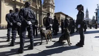 Día de la Policía, acto en la plaza del Pilar