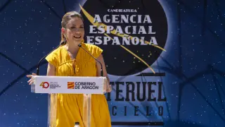 Maru Díaz, en un acto de apoyo a la candidatura de Teruel a sede de la Agencia Espacial.