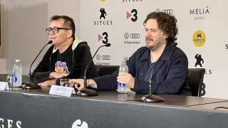 El director del Festival de Sitges Ángel Sala y el cineasta británico Edgar Wright.