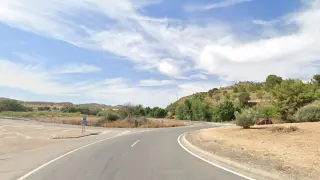 Una carretera de Perales de Tajuña.