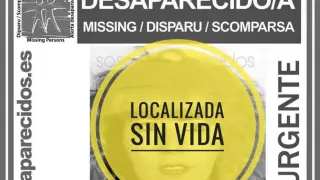 Cartel de SOS desaparecidos