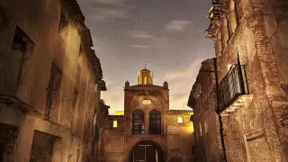 El Pueblo Viejo de Belchite, de noche