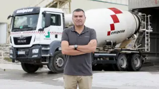 Carlos Pérez es el gerente de la empresa de áridos y construcción Emipesa, de Mora de Rubielos.