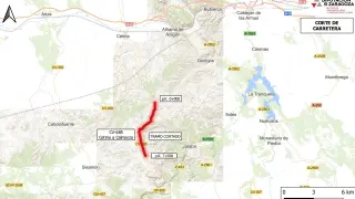 La carretera provincial que conecta Cetina y Calmarza, la CV-685, quedará cortada