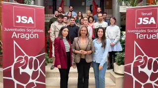 Mayte Pérez, en la clausura de las Jornadas de Formación de las Juventudes Socialistas de Aragón