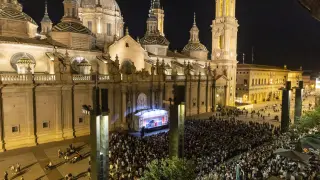 Visión general del concierto en la plaza de las catedrales.