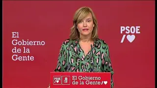 Pilar Alegría: "Feijóo ha perdido la oportunidad de convertirse en un verdadero patriota"