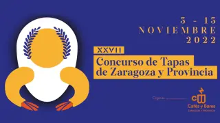 Cartel del XXVII Concurso de Tapas de Zaragoza y Provincia.