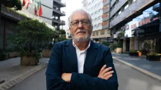 El escritor colombiano Héctor Abad Faciolince, ayer, en la capital aragonesa