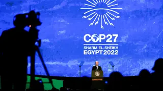 Biden, en su discurso en el COP27.