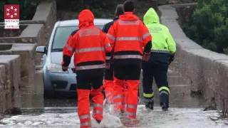 Los bomberos de Castellón han atendido varios servicios por inundaciones este viernes.