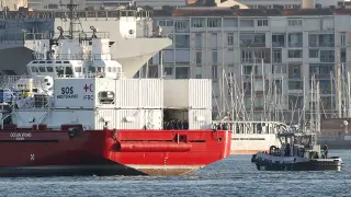 Rescue boat Ocean Viking arrives in Toulon, France