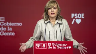 Pilar Alegría, en rueda de prensa