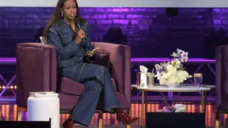 Michelle Obama en la presentación de su nuevo libro.