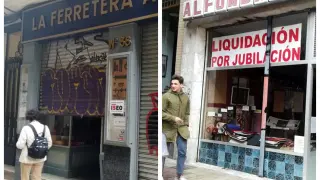 La Ferretera Aragonesa y Alfombras Miguel, dos tiendas centenarias que cierran por jubilación