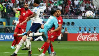 Foto del partido Inglaterra-Irán en Catar 2022.