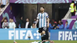 Retrato de un Leonel Messi que no daría crédito al resultado.