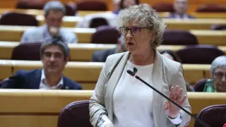 La senadora de ERC Mirella Cortès durante el pleno del Senado.