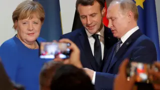 Merkel y Putin en una foto de archivo.