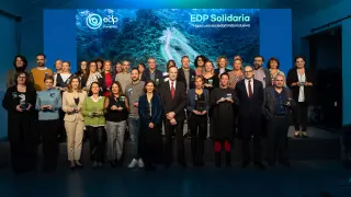 Los representantes de los 30 proyectos beneficiarios por la Fundación EDP.