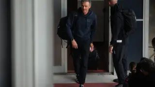 Luis Enrique a su llegada a Madrid
