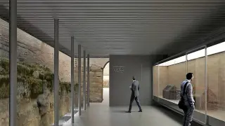 Así será la nueva zona expositiva que se está habilitando en el monasterio de Sijena.