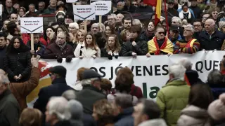 Concentración en Pamplona en apoyo a la Guardia Civil.