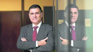 Luis Aparicio, presidente de la patronal aragonesa del textil y director general de la empresa Ditex 2, de ropa deportiva.