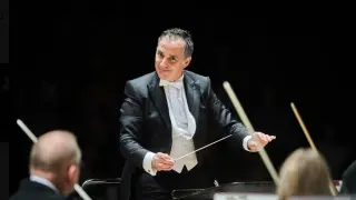 El director de la orquesta, Ricardo Casero.