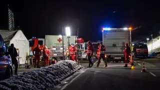 Operación de rescate de diez esquiadores tras un alud en Austria.