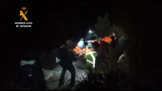 Rescate de un montañero alemán herido por una grave caída en Puértolas