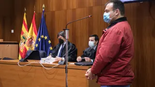 El acusado, José Manuel Calvo Ropero, durante el juicio celebrado en la Audiencia de Zaragoza.
