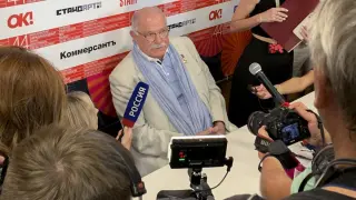 Nikita Mijalkov, durante una conferencia de prensa en Moscú.