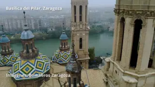 Los daños de las torres del Pilar a vista de dron