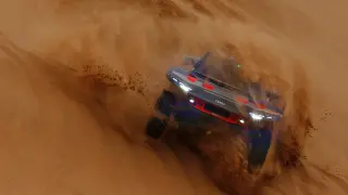 Coche de Carlos Sainz durante la etapa ocho del Dakar Rally.