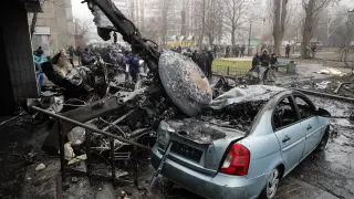 Al menos 18 personas mueren tras accidente de helicóptero en Brovary, cerca de Kiev