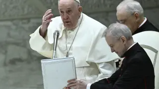 Francisco, en la audiencia general de este sábado en el Vaticano.