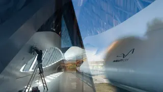 Obras de acondicionamiento del Pabellón Puente de la Expo en Zaragoza como sede del Mobility City