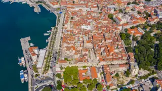Vista aérea de Split, Croacia.