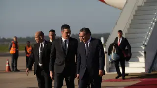 Fotos de la visita de Pedro Sánchez y otros ministros a Rabat, Marruecos