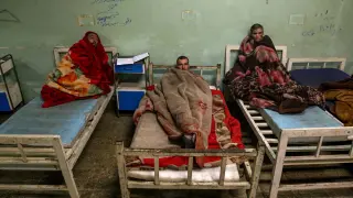 Drug addicts receive treatment at a rehabilitation cetner in Kabul, Afghanistan